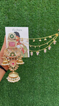 Meher jhumka -pink colour image 0