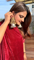 Dual tone Jhumkas image 1