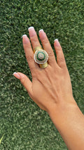 Surbhi middle finger rings- green image 0