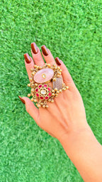 Radhika ring- Pink image 1