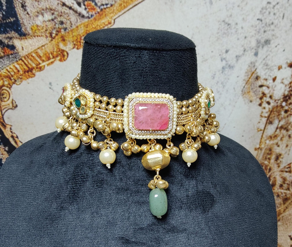 Isha choker - pink image 4