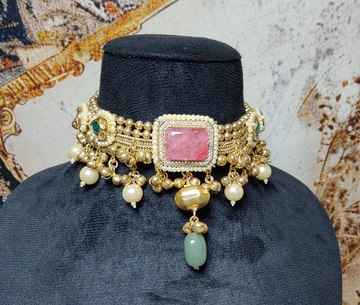 Isha choker - pink image 4