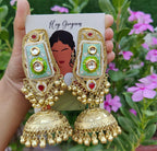 British colored jhumka image 2