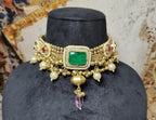 Isha choker - dark green image 4