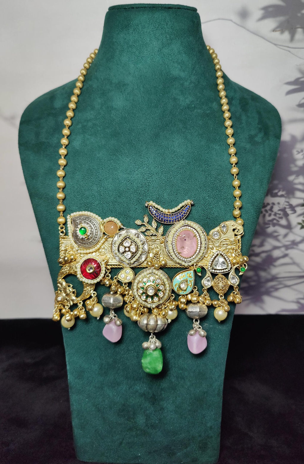 Radha neckpiece-pink colour image 1