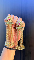 Kashmiri kundan earrings image 0