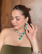 Vantara Neckpiece with earrings 1.1 - Green image