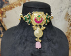 Ishani choker - dark green image 2