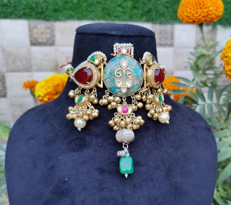 Deeksha choker - red image 0