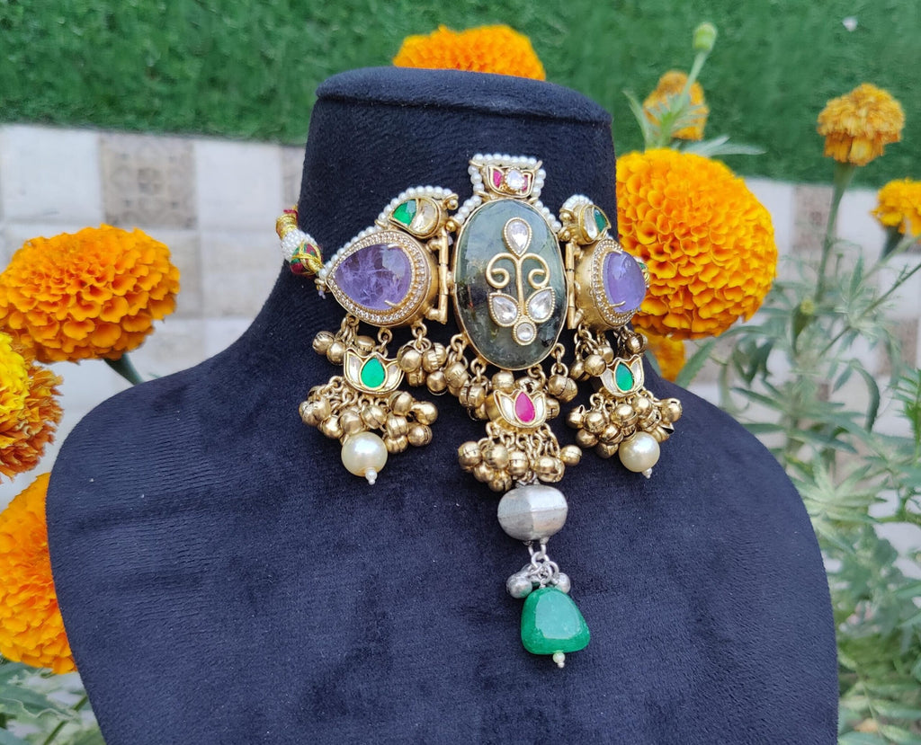 Deeksha choker - purple image 1