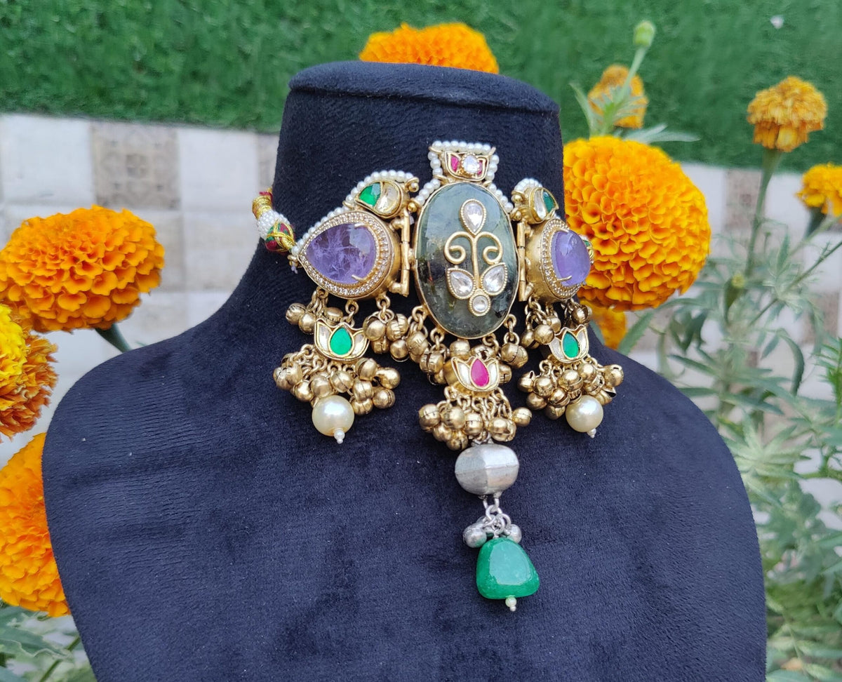 Deeksha choker - purple image 1