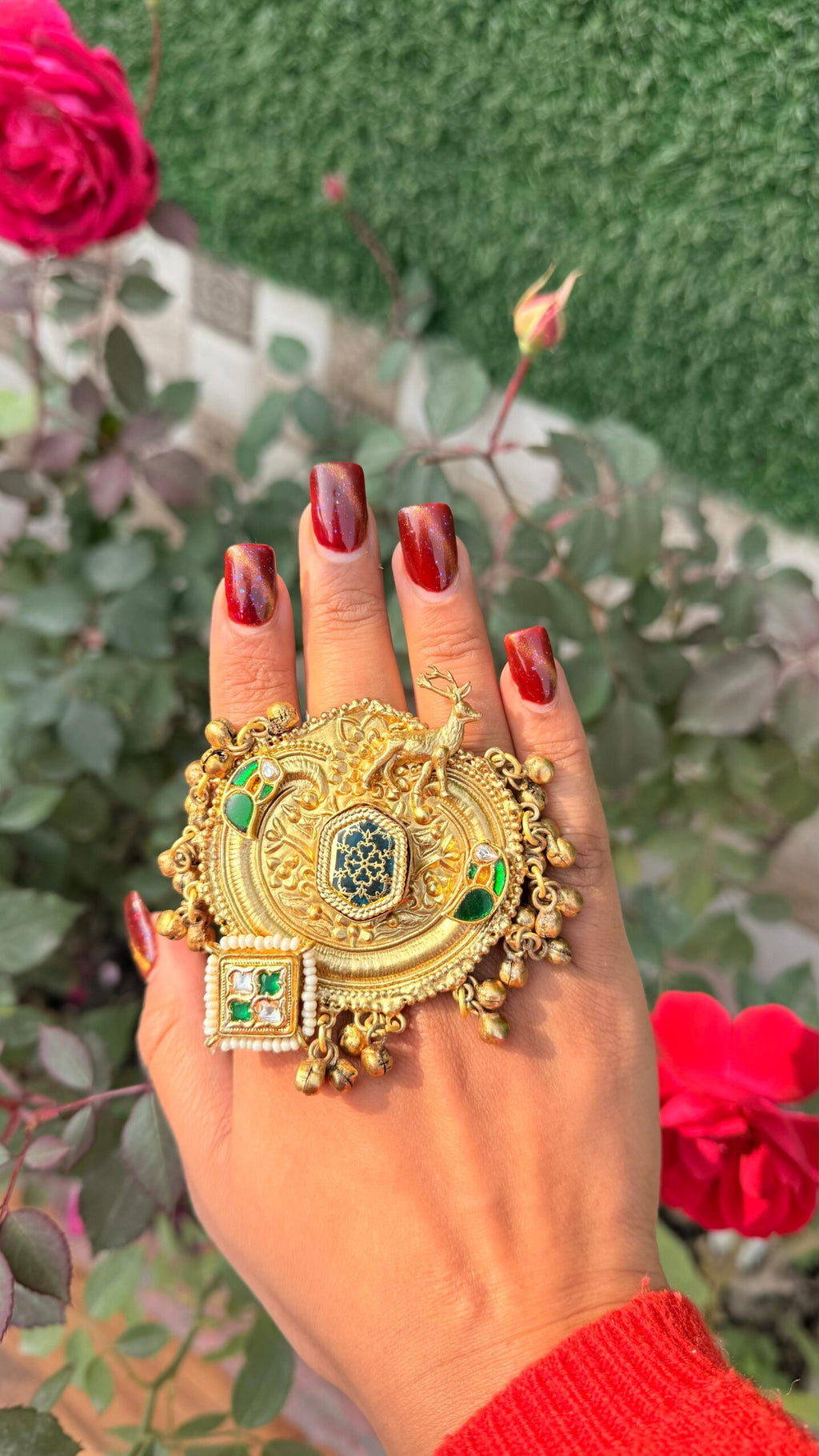 Big Panchi kundan rings image 0