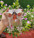 Mastani 2.0 Earrings-pink silver image 0