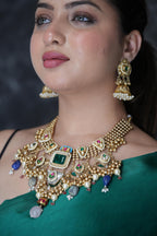 Bridal neckpiece with small jhumki image 3