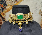 Isha choker - dark green image 2