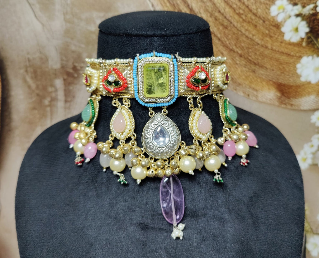 Mayuri choker - yellow image 3