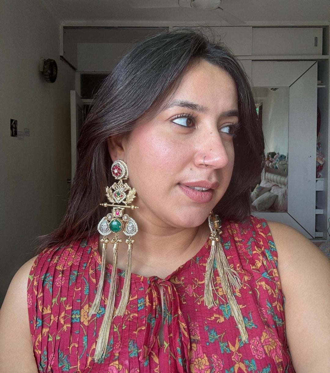 Isha earrings - Dark Green image