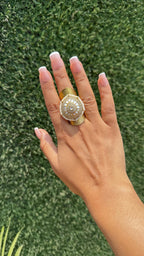 Surbhi middle finger rings- mother of pearls / white image 0