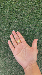 Rubble Middle finger ring- blue image 1