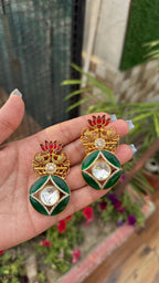 Noor studs - green image 1