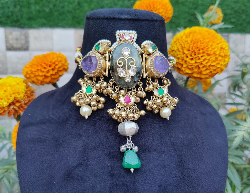 Deeksha choker - purple image 0