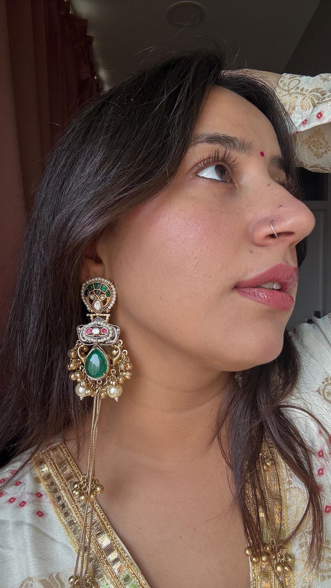 Dejhoor earrings - dark green image 4
