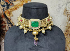 Isha choker - dark green image 0