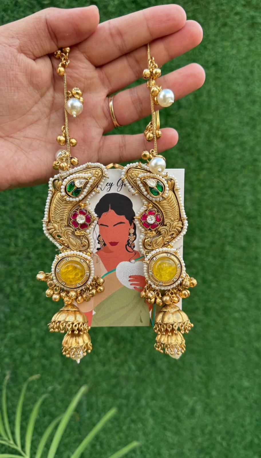 Maira Earrings - Yellow image
