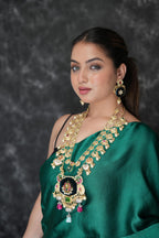 Maharani double layered blue long haar image 7