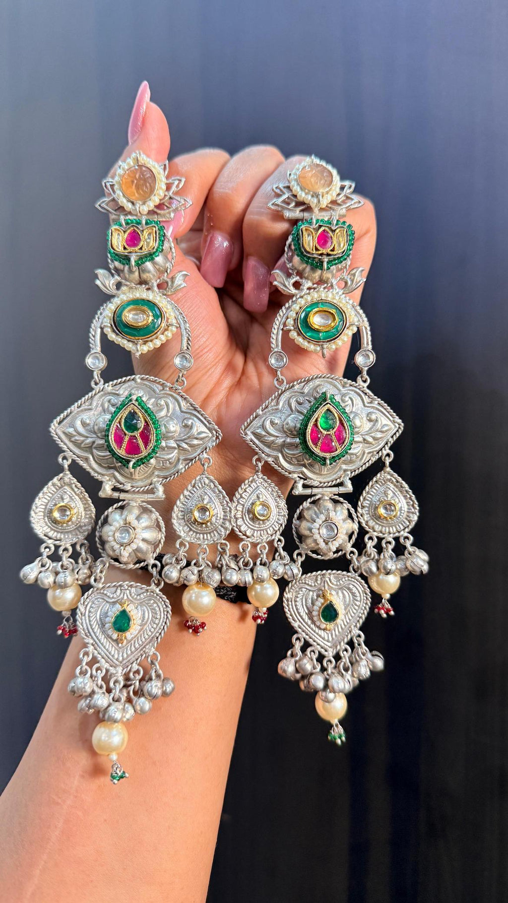 Sonakshi 1.0 Silver jhumka image 0