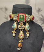 Suhani choker - Green stone image 3