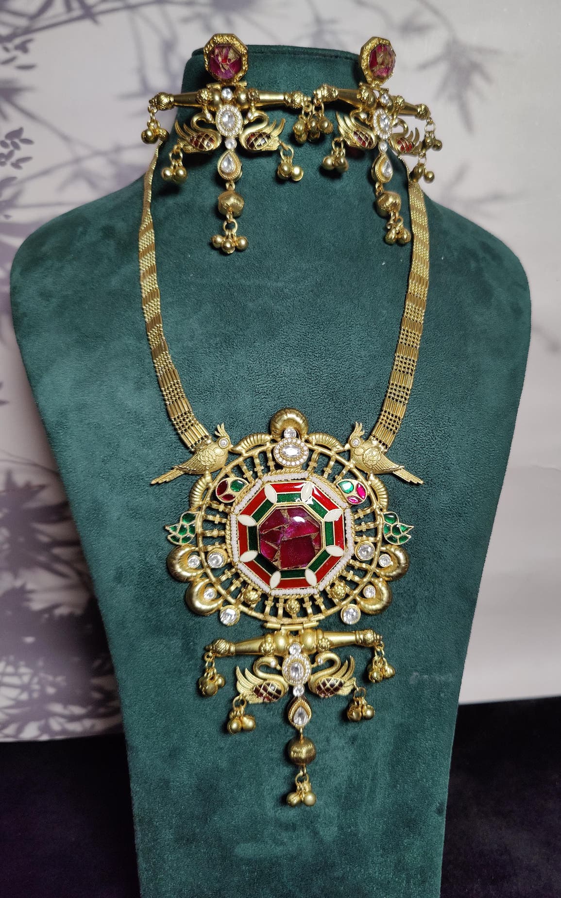 Ashok pendant - pink image 1