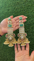 Afra jhumka- light green colour image 0