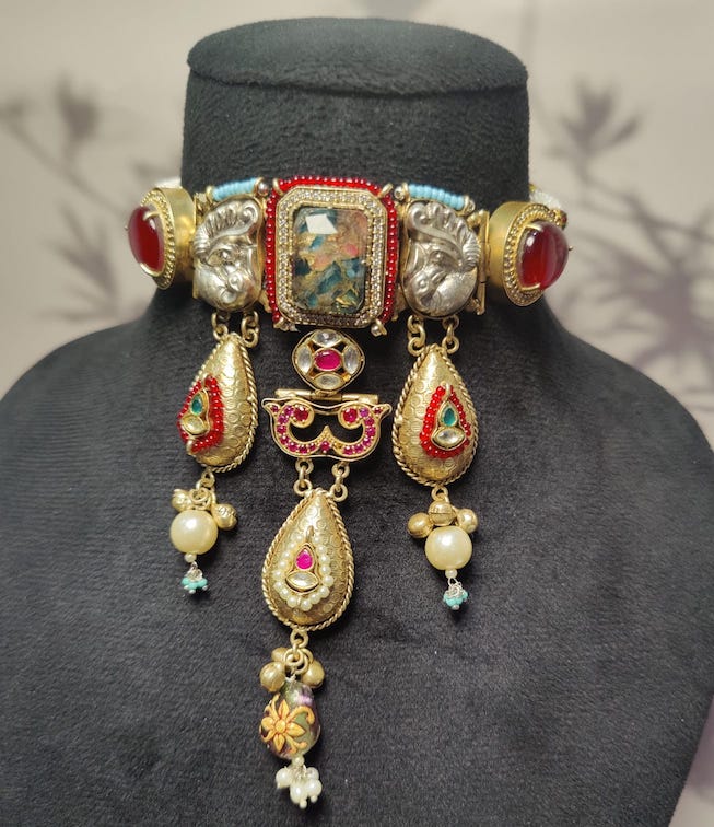 Suhani Choker- Red stone image 1