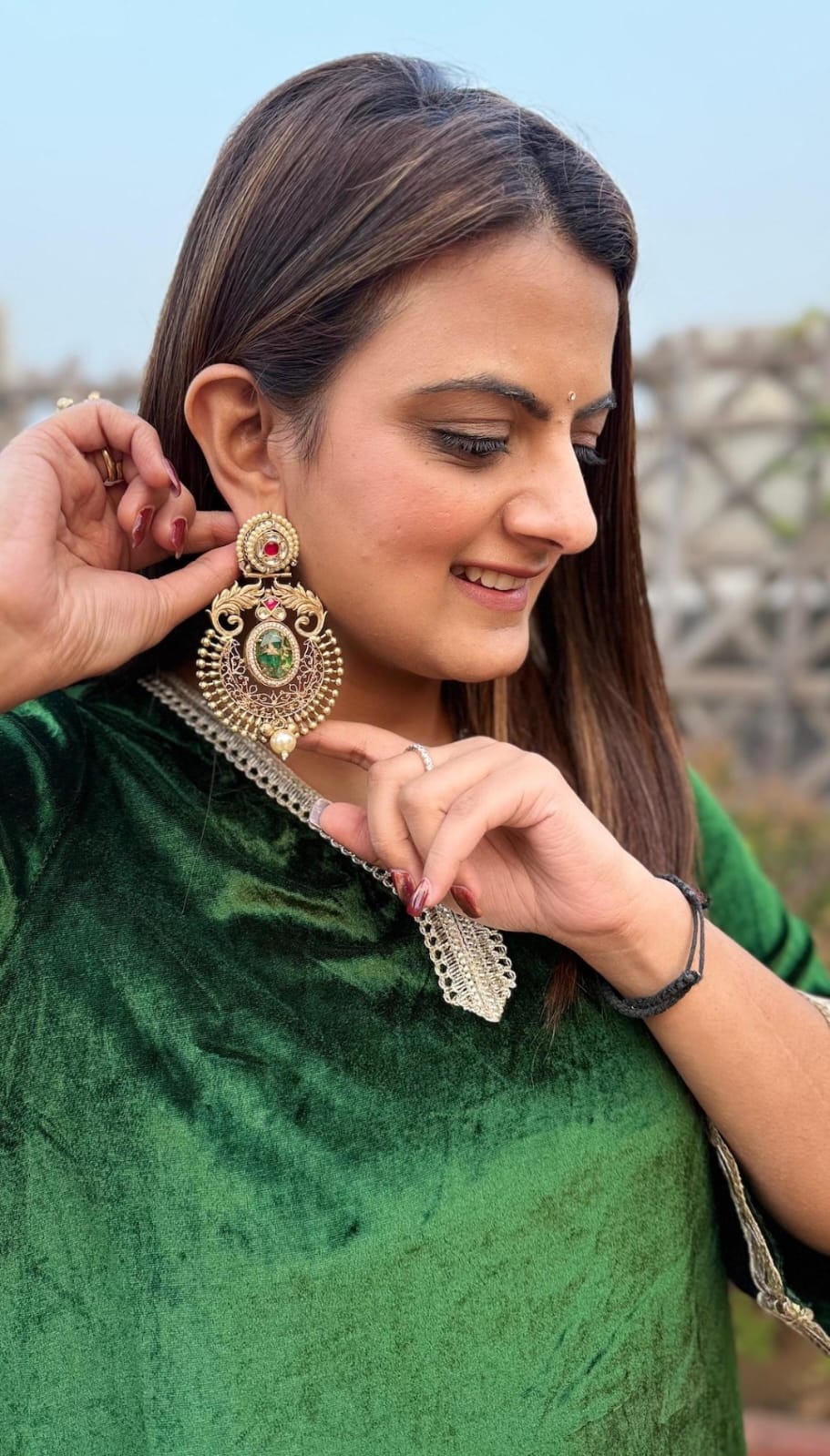 Farah earrings - Green image