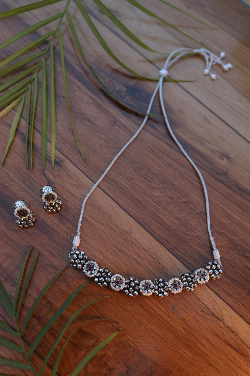 Falak choker- silver colour image 0