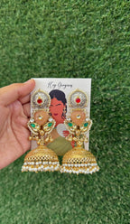 Nidhi jhumki - Brown image