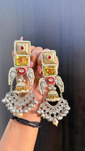 Suman 3.0 earrings - silver yellow image 0