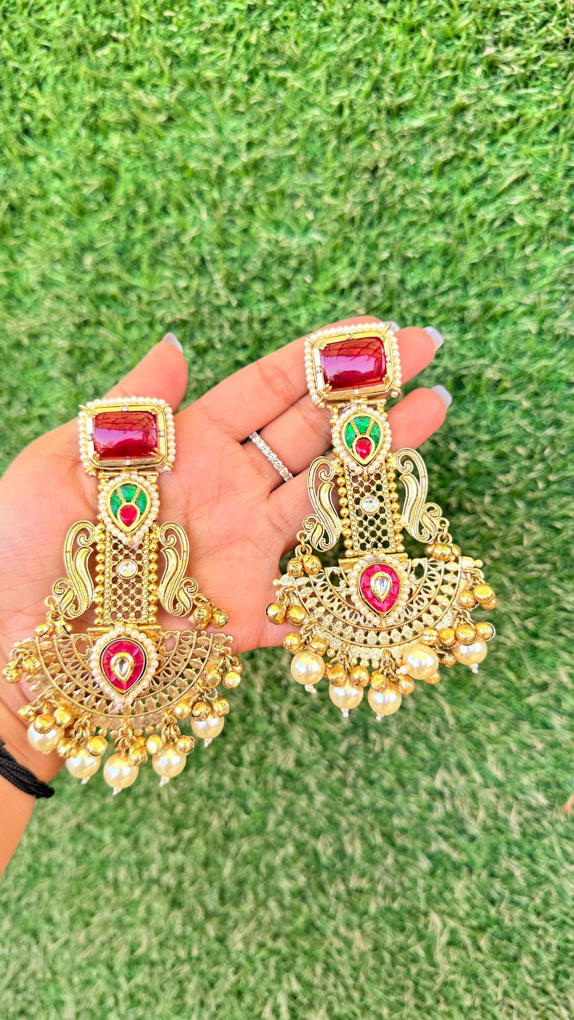 Amara earrings - red image 1