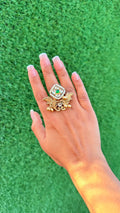 Small kundan gold plated ring image 0