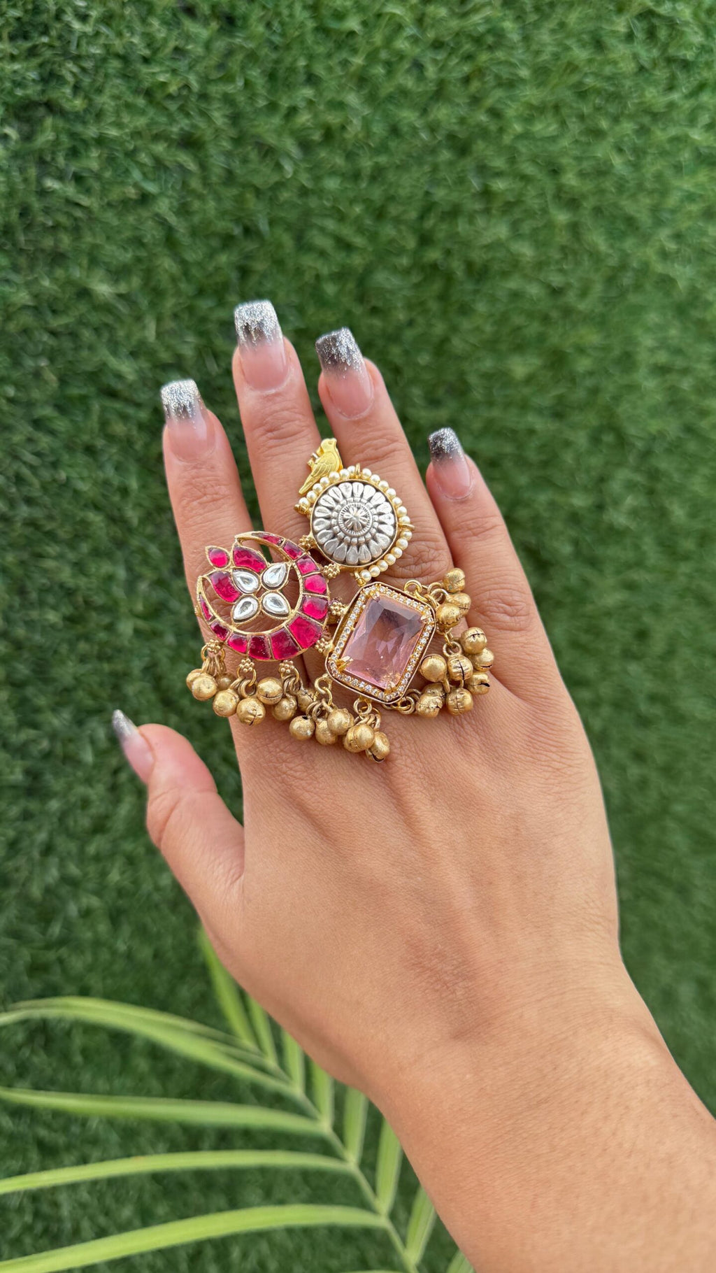 Chand ring - pink image 1