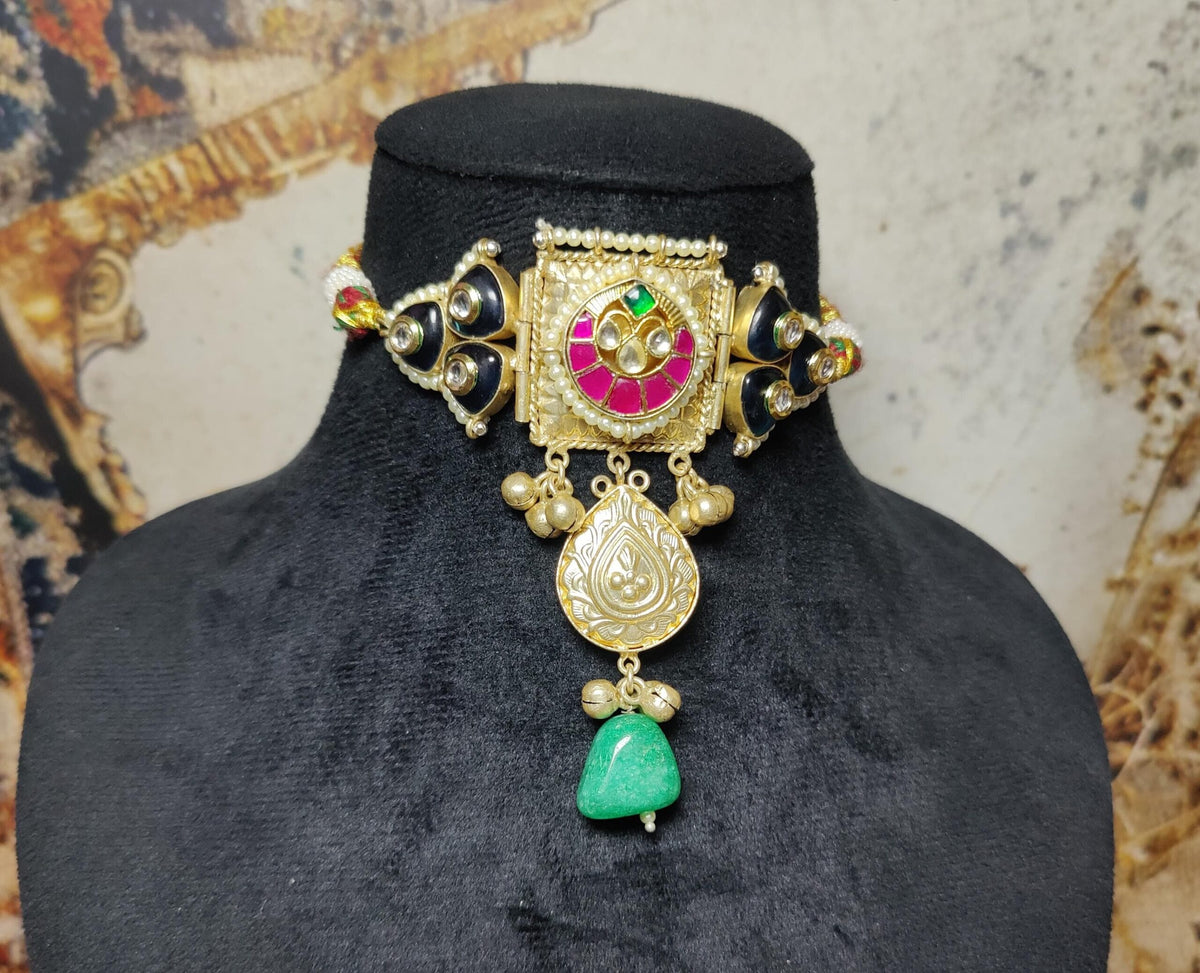 Ishani choker - blue image 2