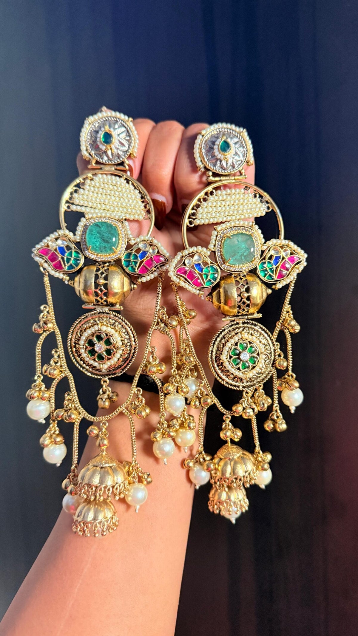 Anika earrings - light green image 0