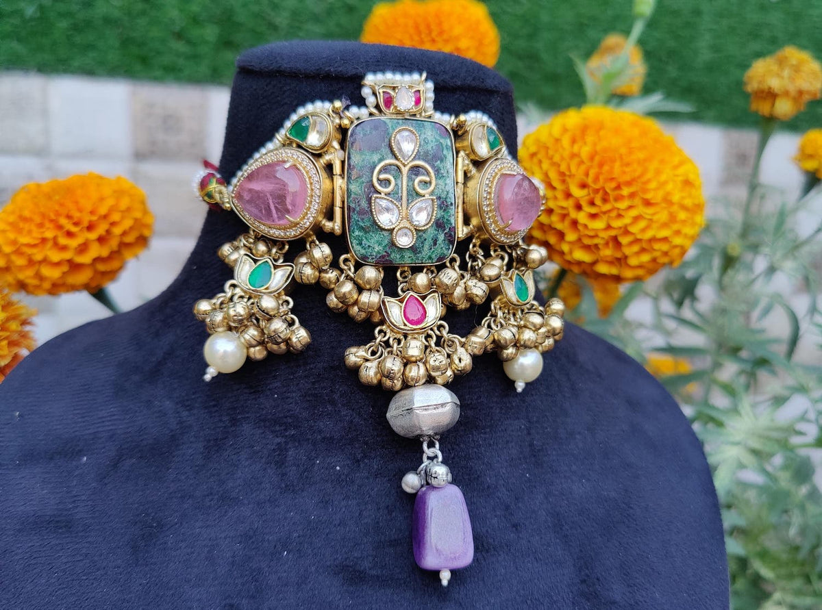 Deeksha choker - pink image 2