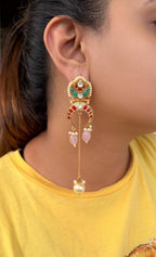 Binni Earrings - Blue and Red image