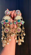 Anika earrings - dark green image 0