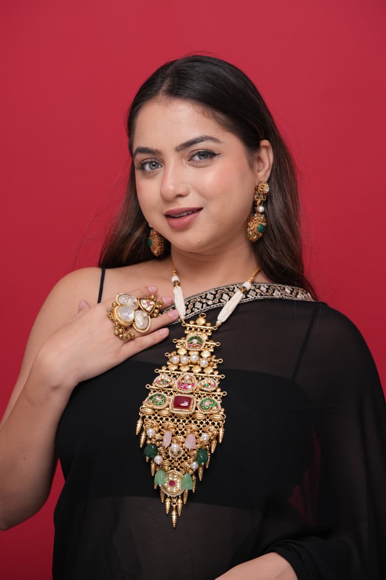 Advika kamar Challa- dark green colour image 1