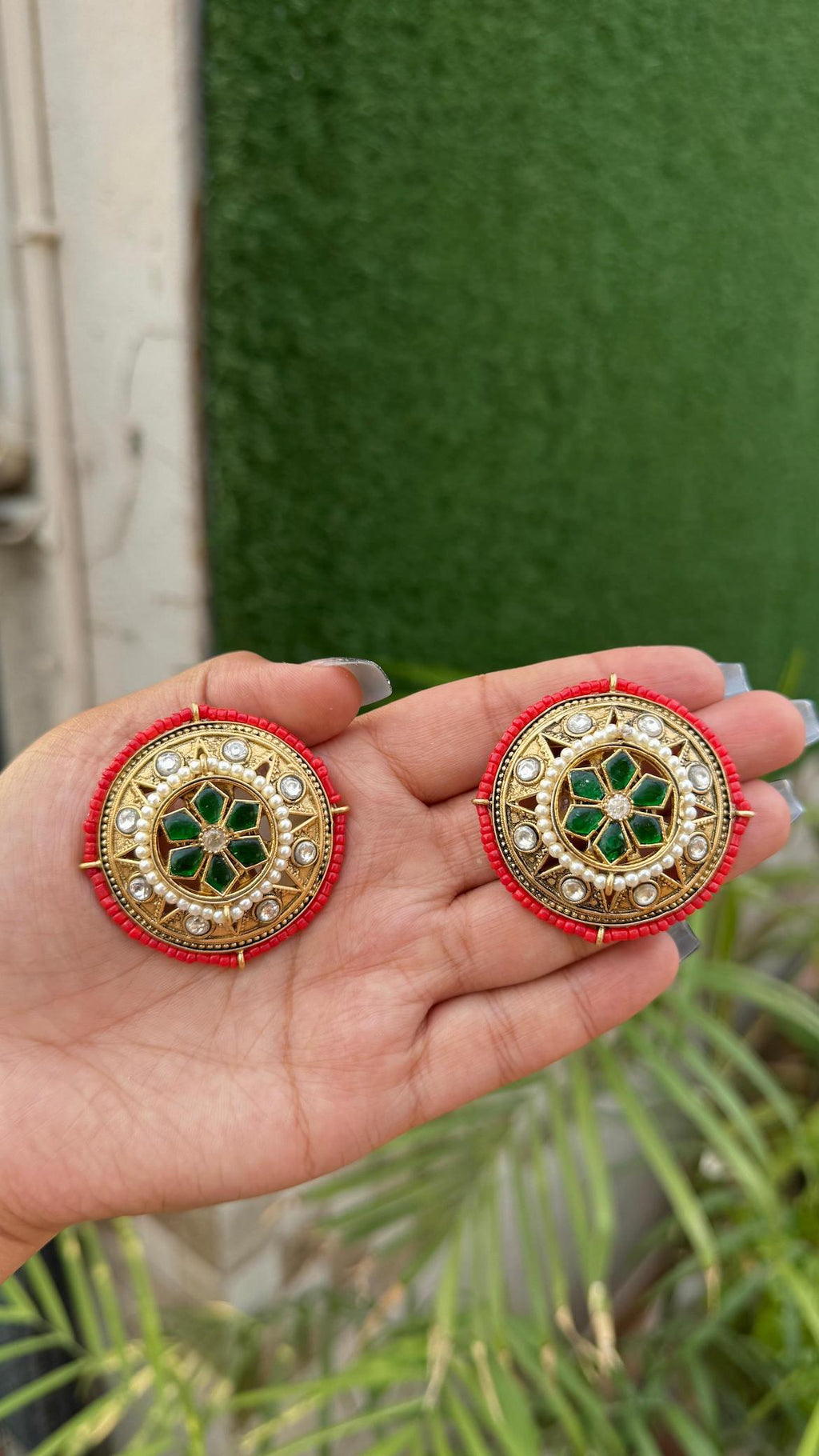 Panchi kundan studs image 1