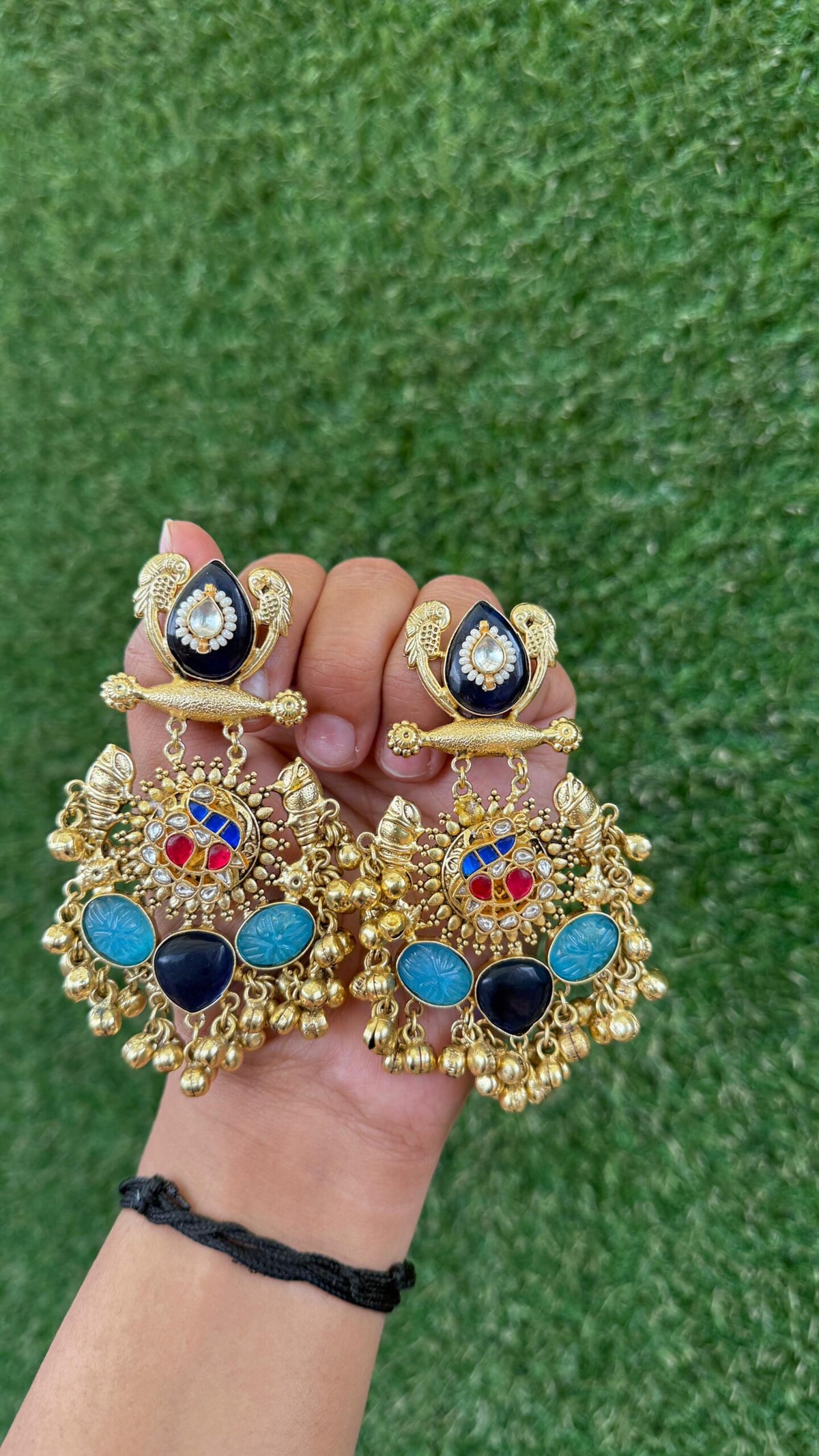 Ridhi Earrings-blue colour image 0