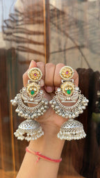 Riya Earrings - Silver image